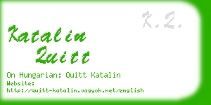 katalin quitt business card